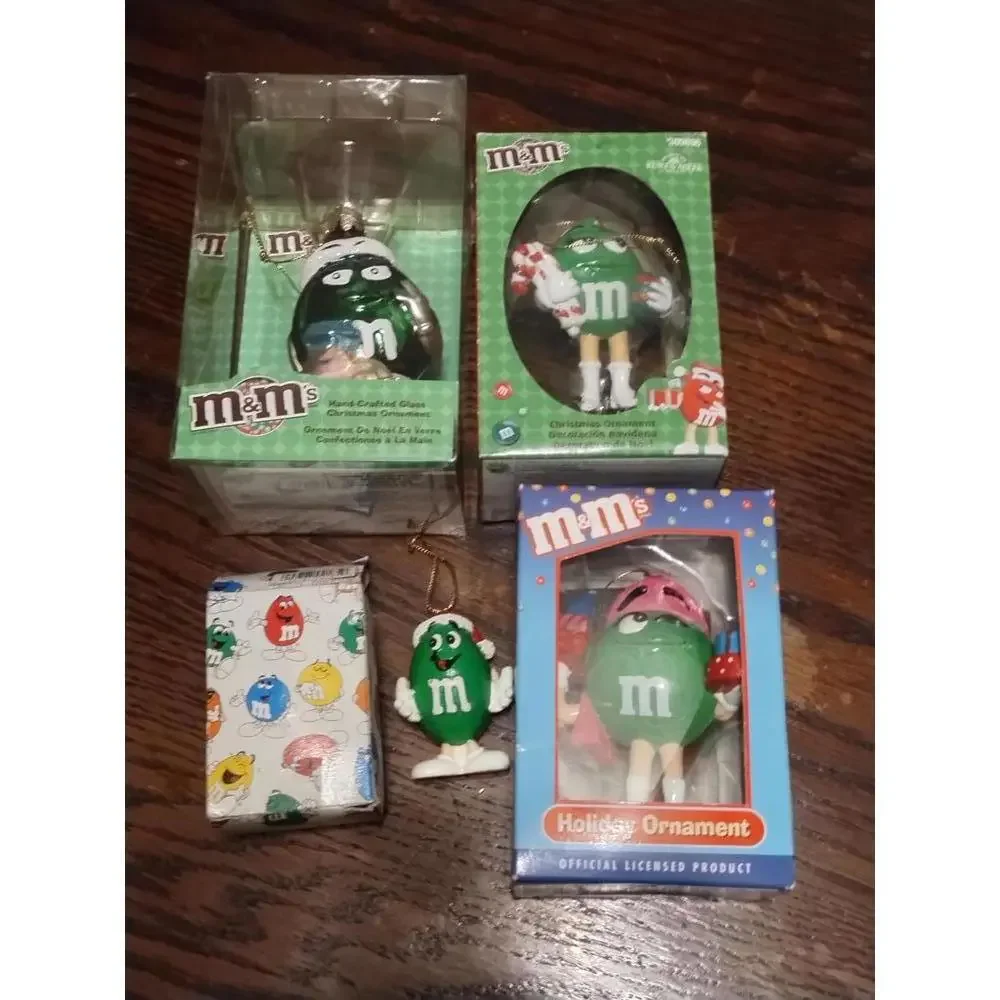Y2K Kurt Adler Grenn M&M Christmas Ornaments